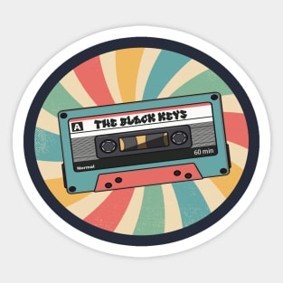 the black keys retro Sticker